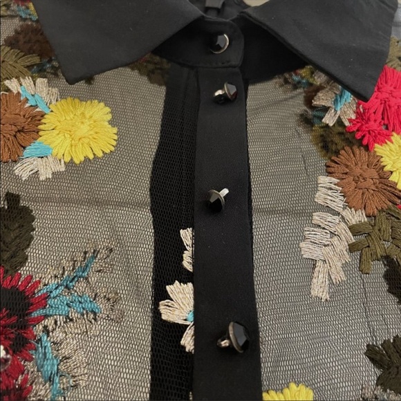 New! Badgley Mischka floral embroidered gown - Picture 3 of 6